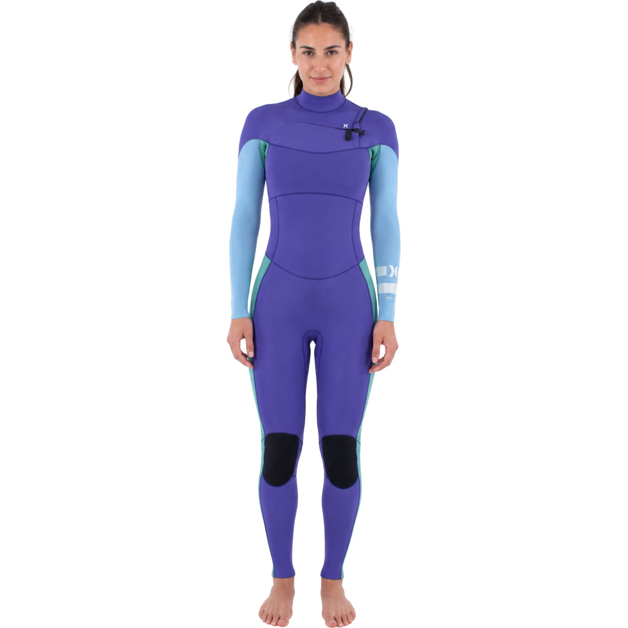 2026 Hurley Womens Advant 3/2mm Chest Zip Wetsuit WFS0013302 - Bonnie Blue